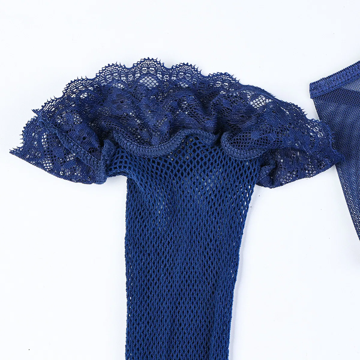 Sexy Perspective Embroidery Lace Bra Set with Stocking New Fashion One-Piece Women Lingerie