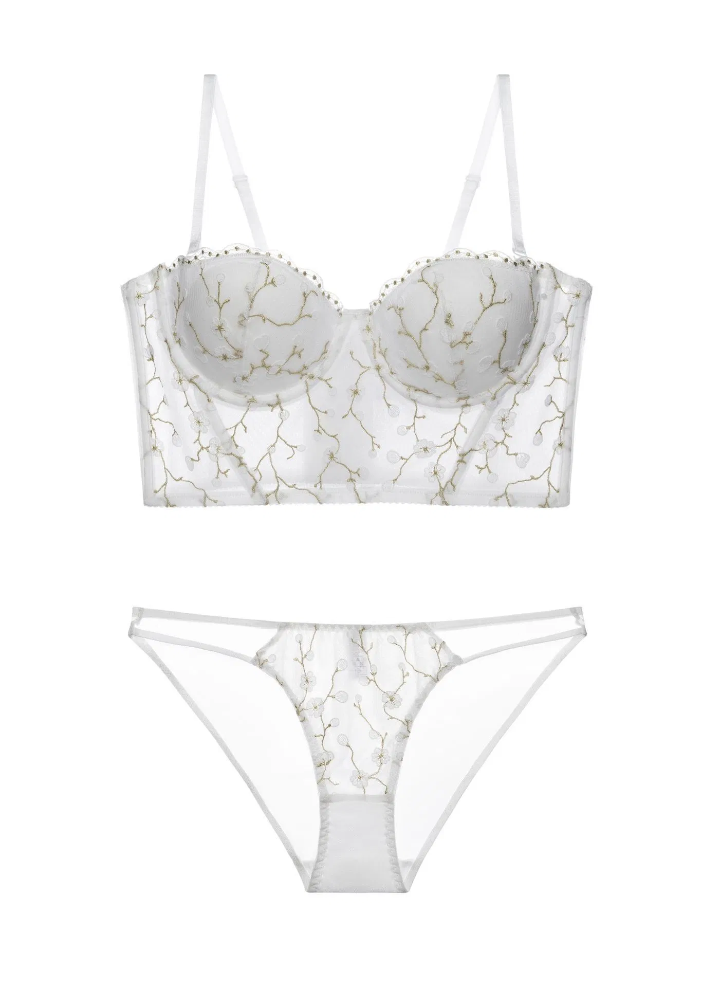 Wholesale French Style Sexy Luxurious Embroidered Lace Breathable Ultra-Thin for Women Bra Set Underwear Lingerie
