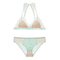 French Triangular Cup Breathable Deep V Ultra-Thin Embroidery Lace for Women Soft Sexy Halter Neck Bra Set Underwear Lingerie