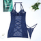 Wholesale V Neck Transparent Mesh Underwear Set Sexy Ultral-Thin Women's Lingerie