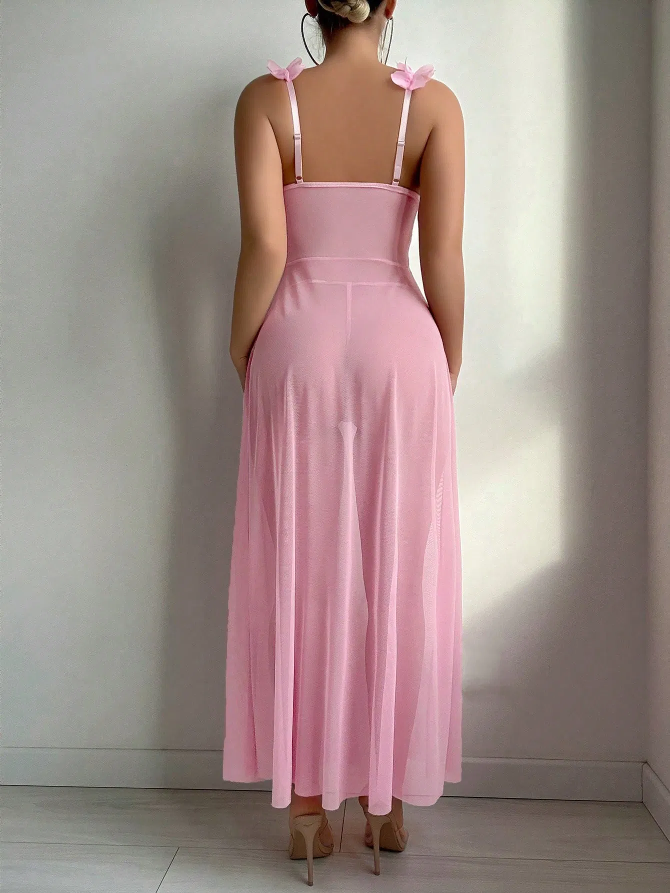 New Fashion V-Neck Ultra-Thin Woman Underwear Set Hot Suspender Long Dress Lingerie