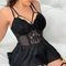 Sexy Elegant See-Through Woman Bra Set New Solid Color Embroidery Lace Lingerie