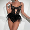 Wholesale Hollow out Underwear Set with Skirt Sexy Transparent Mesh Lingerie