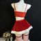 Sexy Fashion Bondage Christmas Bra Panty Set New Fashion Short Skirt Lingerie