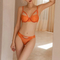 French Style U-Shaped Transparent Eyelash Lace Seduction for Women Soft Bra Breathable Ultra-Thin Set Sexy Underwear Lingerie