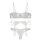 New Style French Ultra-Thin Rose Embroidery Lace Bra Set Romantic Sexy Underwear Wholesale Lingerie
