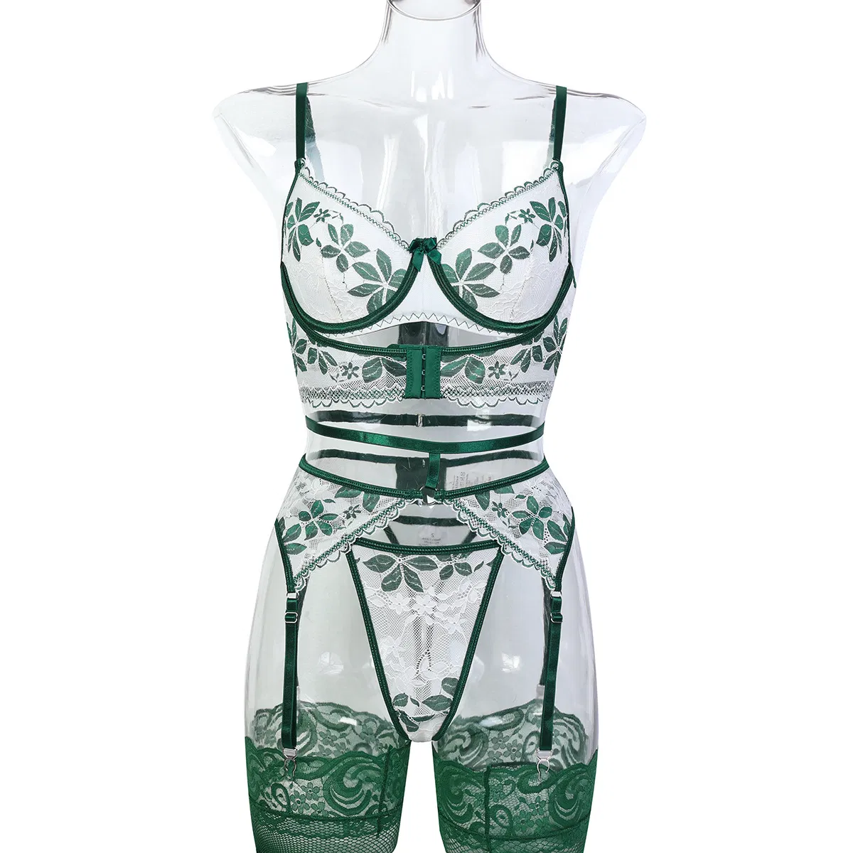 Sexy See-Through Front Closure Bra Set Factory Directly Sell Lace Embroidery Breathable Lingerie