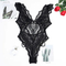 Sexy See-Through Mesh One Piece Underwear Set New Fashion Backless Embroidery Lingerie