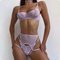 Wholesale Breathable Underwear with Neck Choker for Woman Sexy Mesh See-Through Lingerie