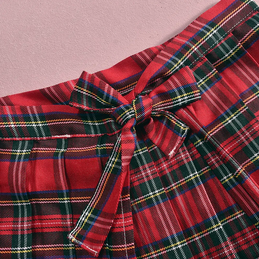 Sexy See-Through Role Play Plaid Bra Set Hot Short Skirt Woman Lingerie