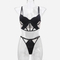 2025 French Smooth Mesh Fishbone Gathering Breathable for Women Soft Bra Breathable Ultra-Thin Set Sexy Underwear Lingerie