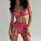 Wholesale See-Through Embroidery Lace Underwear Set for Woman Sexy Ultral-Thin Mesh Lingerie