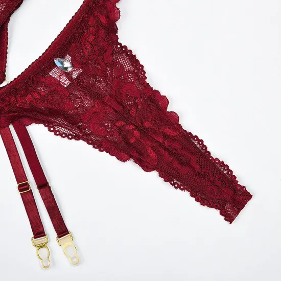New Lace Embroidery Woman Underwear Set Sexy Hollow out Newest Lingerie