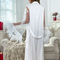 Sexy Satin Loose Long Sleeve Bathrobe Wholesale V-Neck Transparent Mesh Women's Robe