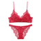 New Wholesale Seduction Triangular Cup Lace for Women Bra Breathable Ultra-Thin Sexy Underwear Set Lingerie