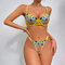 Sexy Satin Stitching See Through Underwear Set Wholesale Embroidery Color Contrast Lingerie