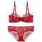 Wholesale Sexy Ultra-Thin Transparent Bra Lingerie Erotic Flowers Lace Women Underwear Set