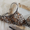 Sexy See-Through Woman Bra and Panty Set High Quality Leopard Print 2 PCS Lingerie