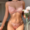 Hot-Selling Sexy French Lace Underwear Ultra-Thin Sheer Nylon Large Lingerie Set