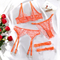 Wholesale See-Through Mesh Embroidery Bra Set Sexy Three-Piece Woman's Lingerie