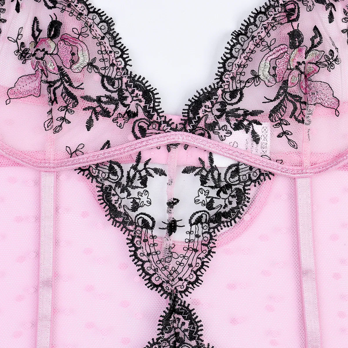 Wholesale Embroidered Underwear Set for Woman Sexy See-Through Mesh Women's Lingerie