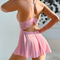 Sexy V-Neck Suspender Women's Underwear Set for Woman Wholesale See-Through Mesh Lingerie