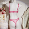 Wholesale Transparent Leopard Print Two-Piece Bra Set Sexy Thin Woman Lingerie