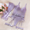Sexy See-Through Mesh One-Piece Bra Set with Gloves Hot Sale Solid Color Bandage Lingerie
