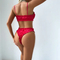 Sexy Two Piece Woman Bra Set Wholesale Solid Color Satin Luxury Lingerie