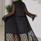 Wholesale Embroidery Love Woman's Sleepwear Sexy Satin Patchwork Transparent Mesh Sleeve Robe