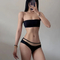French Solid Color Ultra-Thin Strapless Smooth Seamless One-Shoulder Bra Set Sexy Underwear Lingerie