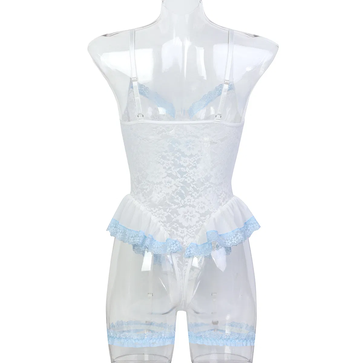 Wholesale Erotic See-Through Woman Bra Set Sexy Embroidery Lace One Piece Lingerie
