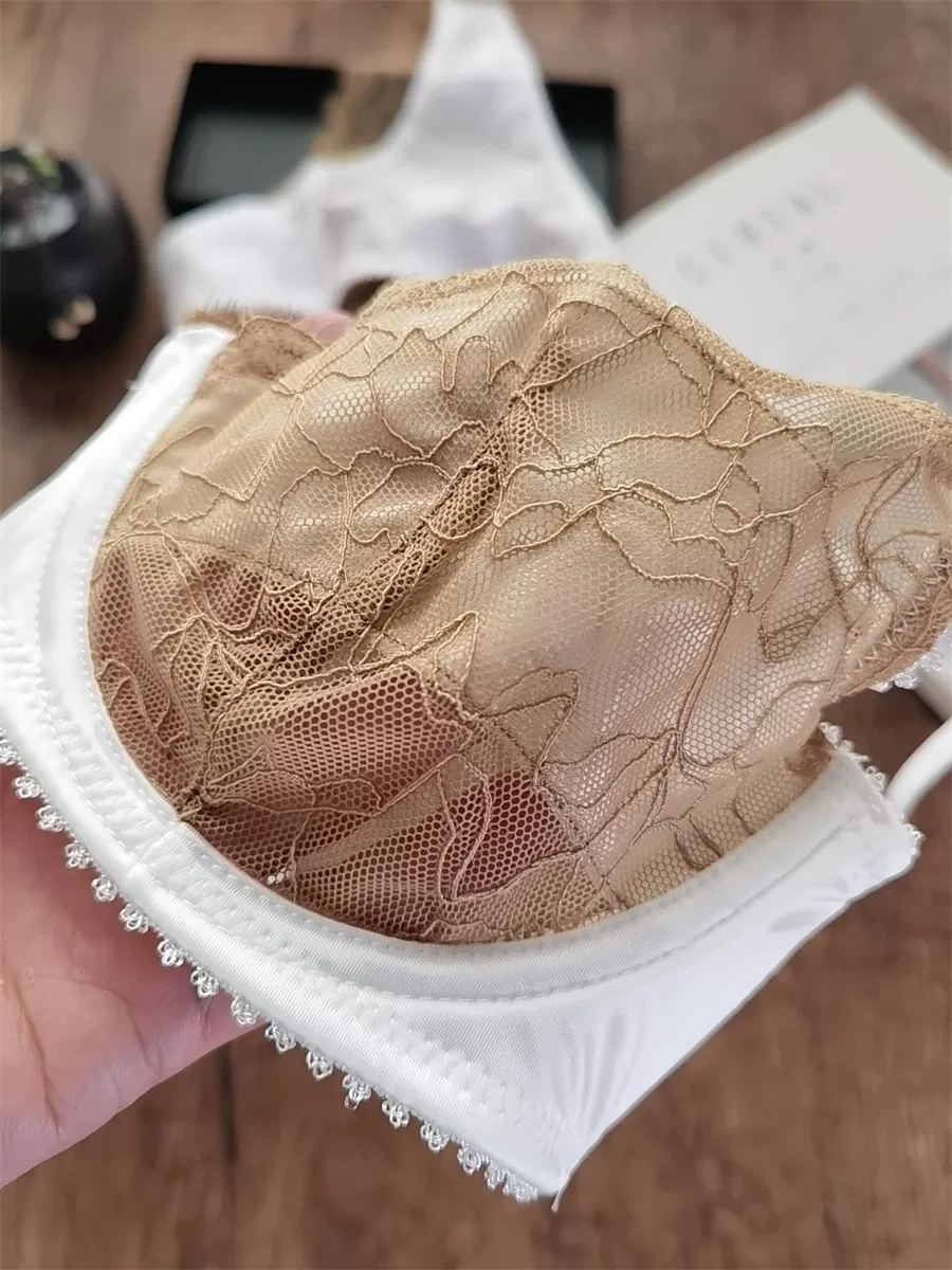 Wholesale French Style Embroidery Lace Trim Sexy Breathable Gathered Backless Ultra-Thin for Women Bra Set Underwear Lingerie