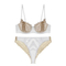 Wholesale French Style Embroidery Lace Trim Sexy Breathable Gathered Backless Ultra-Thin for Women Bra Set Underwear Lingerie