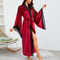 Sexy Luxury Sleepwear Nightwear Wholesale Velvet Lace Long Sleeve Woman Bath Robe