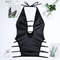 Wholesale PU Deep V Underwear Set for Woman Sexy Backless One Piece Lingerie