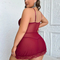 Sexy Perspective Ultral-Thin Plus Size Bra Set Wholesale Deep V Sleeveless Lingerie