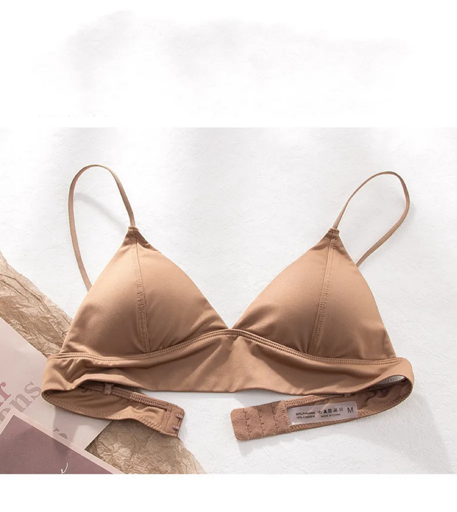 Wholesale French Ultra-Thin Triangular Cup Underwear Bra Gathering Set Sexy Lingerie