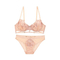 New Style French Romantic for Women Soft Embroidery Lace Trim Sexy Breathable Ultra-Thin Bra Underwear Set Lingerie