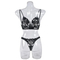 Wholesale French Deep V Embroidery Patchwork Mesh Lace Ultra-Thin Bra Set Underwear Sexy Lingerie