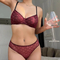 Wholesale Underwear French Lace Ultra-Thin Transparent Romantic for Women Soft Sexy Bra Set Lingerie