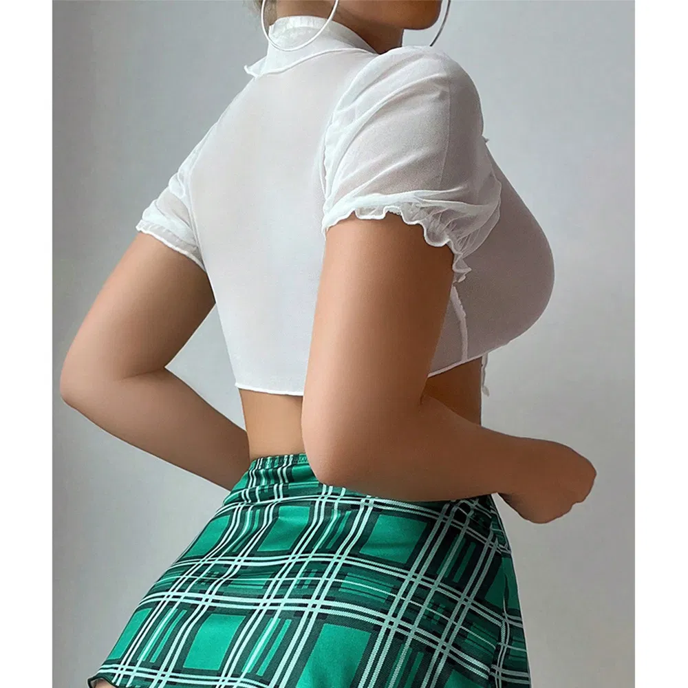 Wholesale High Quality Mini Skirt Bra Set for Role Play Sexy Erotic Women's Lingerie