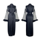 Wholesale Satin Woman Sleepwear Sexy See-Through Mesh Feather Lace Cuff Robe