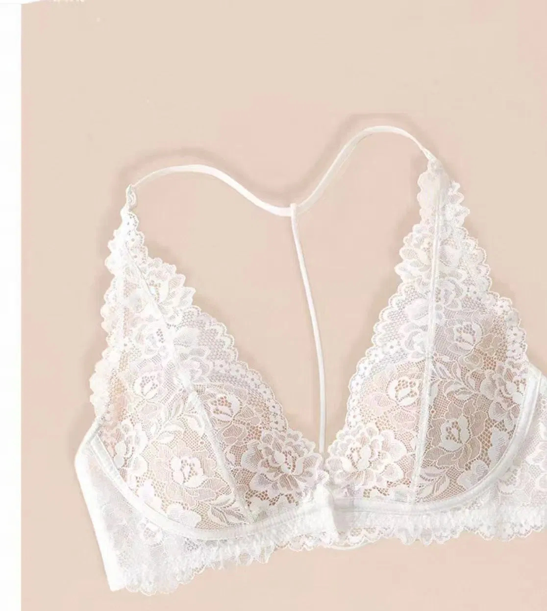 French Style Sexy Lingerie for Women Ultra-Thin Lace Bra Underwear Set