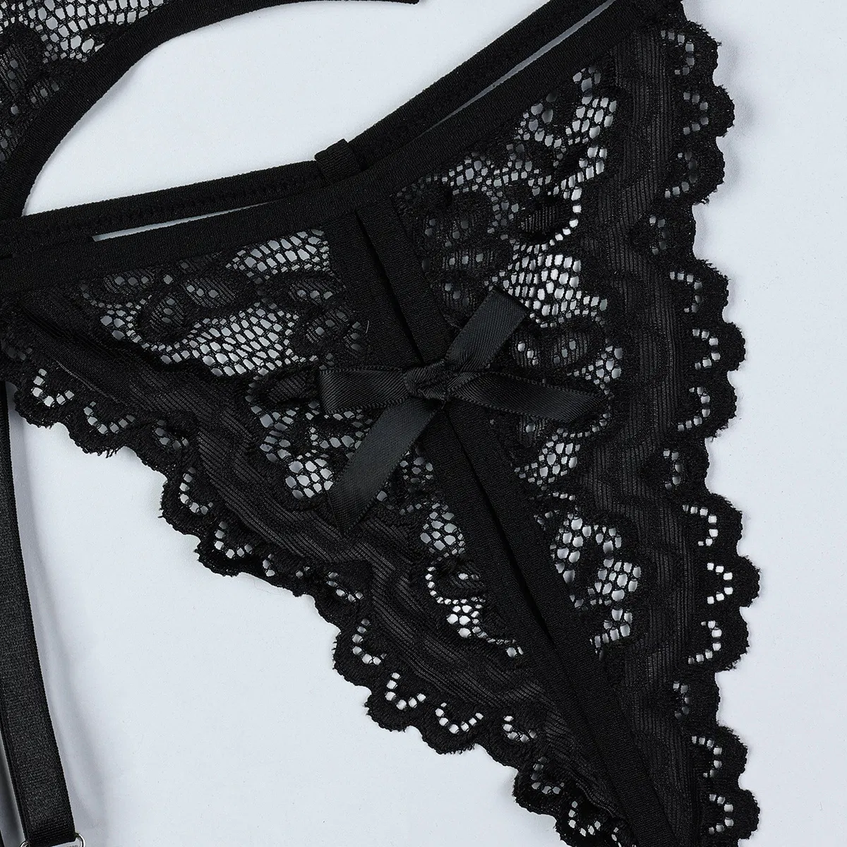 New Style Embroidery Ultra-Thin Underwear Set Sexy Luxury Cross Straps Women's Lingerie