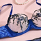 Wholesale See-Through Bra and Panty Set Sexy Floral Embroidered Woman Lingerie