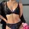 Wholesale French See-Through Lace Breathable Deep V Ultra-Thin for Women Soft Sexy Bra Set Underwear Lingerie