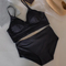 Wholesale French Solid Color Soft Breathable Backless Ultra-Thin for Women Halter Neck Bra Underwear Set Lingerie