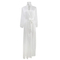Wholesale Luxury Deep V Satin Woman Sleepwear Sexy See Through Lace Bridal Robe