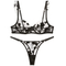 2025 Hot Sell New Style Erotic Embroidery Lace Trim Sexy Breathable Soft Bra Set Underwear Lingerie